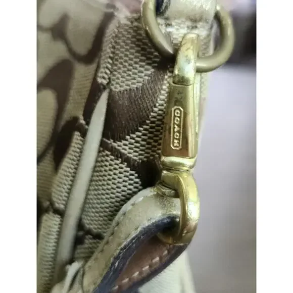 Coach Vintage Y2K Gold Demi Monogram Bag Baguette 1861 8.5"×5.5"×2" - Picture 6 of 8